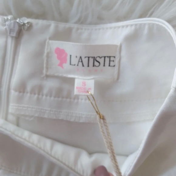 White Wide Leg Trousers - Picture 5 of 5